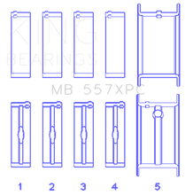 Load image into Gallery viewer, King Engine Bearings General Motors 262/ 267/ 302/ 307/ 327/ 350 pMaxBlack Coated Main Bearing Set