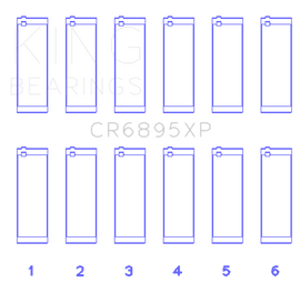 King Engine Bearings Ford Ecoboost 3.5L V6 (Size 0.26) Connecting Rod Bearing Set