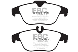 EBC 12-14 Mercedes-Benz C250 (W204) 1.8 Turbo Redstuff Rear Brake Pads