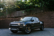 Load image into Gallery viewer, Rally Armor 2022 Rivian R1T Black UR Mud Flap w/ Nitrous Blue Logo