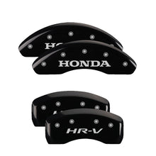 Load image into Gallery viewer, MGP 4 Caliper Covers Engraved Front &amp; Rear Ridgeline Black Finish Silver Char 2019 Honda Ridgeline