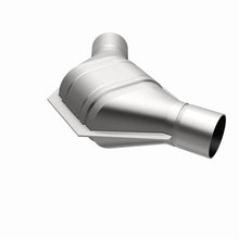 Load image into Gallery viewer, MagnaFlow Universal Catalytic Converter 2.25 inch Angled O/O PC2 Front
