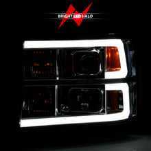 Load image into Gallery viewer, ANZO 2007-2013 GMC Sierra 1500 Projector Headlight Plank Style Chrome w/ Clear Lens Amber
