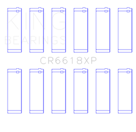 King Engine Bearings Chevrolet 200/229ci XP Series Connecting Rod Bearing Set - STDX Size