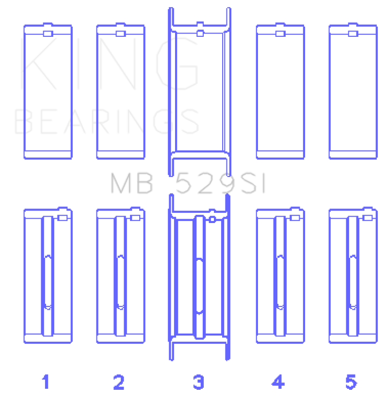 King Ford V8 221 Main Bearing Set AJUSA, Inc