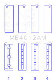 King Engine Bearings Toyota 5VZFE Crankshaft Main Bearing Set
