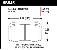 Load image into Gallery viewer, Hawk 03-07 G35/350z w/ Brembo HP+ Street Front Brake Pads
