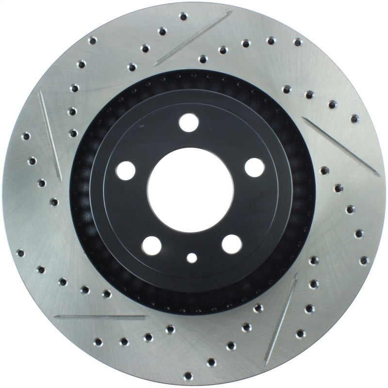 StopTech Slotted & Drilled Sport Brake Rotor - 2015 Ford Mustang Non-Brembo - Front Right
