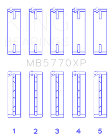 King Engine Bearings Nissan VK45DD/DE 4.5L (Size STD) Performance Main Bearing Set