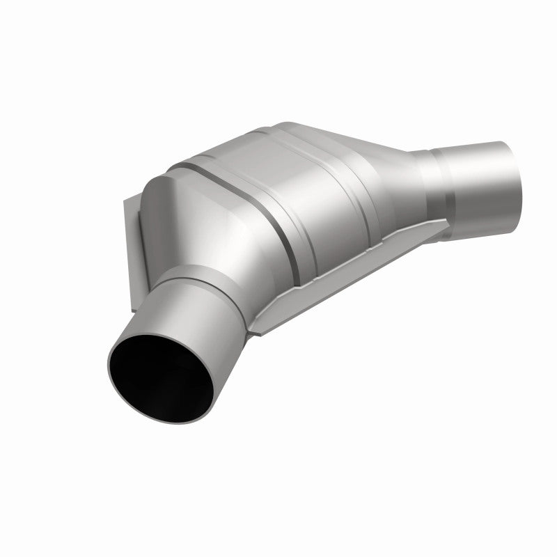 MagnaFlow Universal Catalytic Converter 2.25 inch Angled O/O PC2 Front