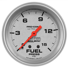 Load image into Gallery viewer, Autometer Ultra-Lite 2 5/8inMechanical Fuel Pressure Gauge 15psi