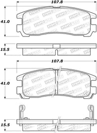 StopTech Sport Brake Pads w/Shims and Hardware - Rear