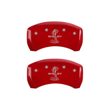 Load image into Gallery viewer, MGP Rear set 2 Caliper Covers Engraved Rear Tiffany Snake Red finish silver ch