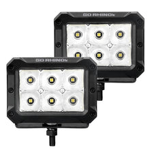 Load image into Gallery viewer, Go Rhino Xplor Bright Series Rectangle LED Spot Light Kit (Surface/Thread Stud Mnt) 4x3 - Blk (Pair)