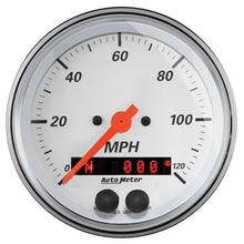 Load image into Gallery viewer, Autometer Arctic White 3-3/8in Electric Speedometer with 2-1/16in Volt/Water/Oil/Fuel