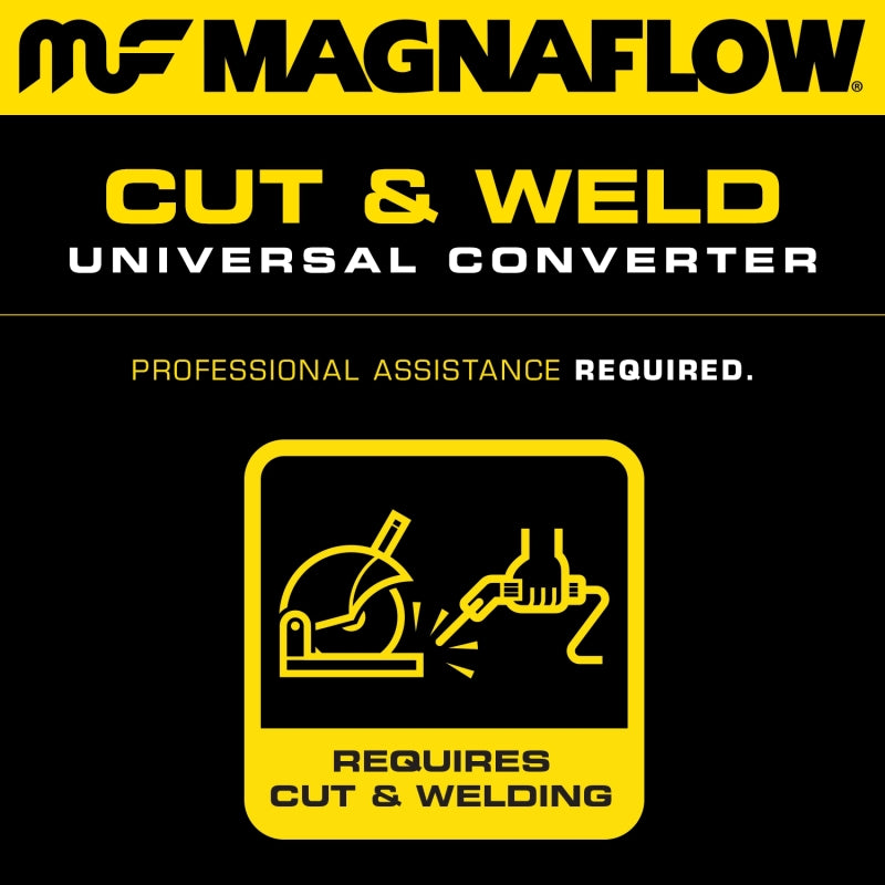 MagnaFlow Conv Univ 2inch Inlet/2.5inch Outlet Dual/Single Oval Shape