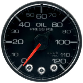 Autometer Spek-Pro 52.4mm 0-120 PSI Digital Stepper Motor Oil Pressure Gauge