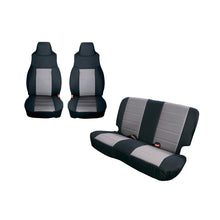 Load image into Gallery viewer, Rugged Ridge Seat Cover Kit Black/Gray 91-95 Jeep Wrangler YJ