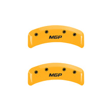 Load image into Gallery viewer, MGP 4 Caliper Covers Engraved Front &amp; Rear MGP Yellow Finish Black Char 2005 Lexus ES330