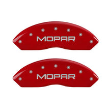 Load image into Gallery viewer, MGP Set of 4 Caliper Covers, Engraved Front and Rear: Red Powder Coat Finish, Silver Characters.