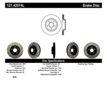 Load image into Gallery viewer, StopTech 1/02-05 Infiniti G35 (alloy disc) / 6/02-05 Nissan 350Z Slotted &amp; Drilled Left Front Rotor