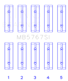 King Engine Bearings Nissan HR15/16DE (Size STD) Main Bearing Set
