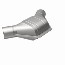Load image into Gallery viewer, MagnaFlow Universal Catalytic Converter 2.25 inch Angled O/O PC2 Front