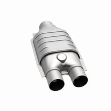 Load image into Gallery viewer, MagnaFlow Universal Catalytic Converter 2inch Inlet/2.5inch Outlet Dual/Single Oval Shape