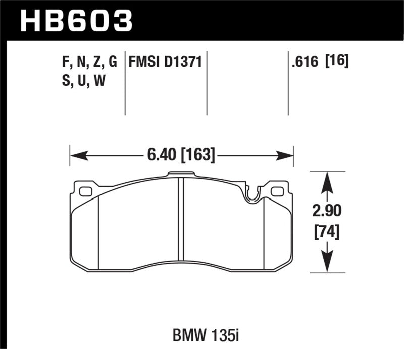 Hawk 08-13 BMW 1-Series HPS 5.0 Front Brake Pads