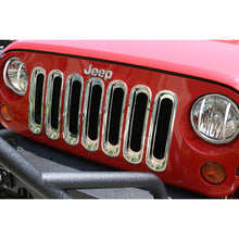 Load image into Gallery viewer, Rugged Ridge Grille Inserts Chrome 07-18 Jeep Wrangler