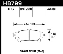 Load image into Gallery viewer, Hawk 14-16 Toyota Highlander HPS 5.0 Rear Brake Pads