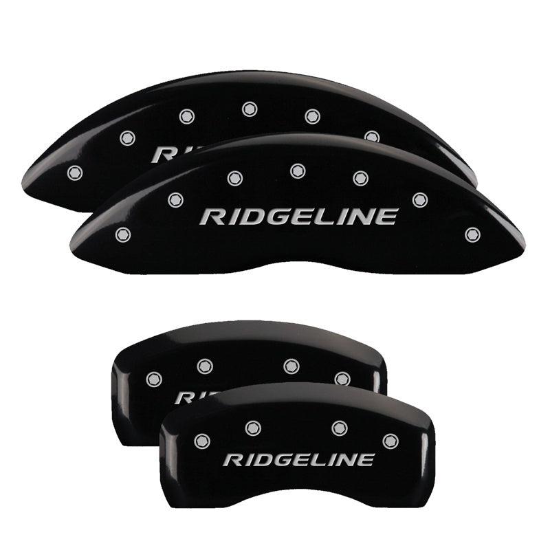MGP 4 Caliper Covers Engraved Front & Rear Ridgeline Black Finish Silver Char 2019 Honda Ridgeline