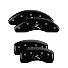 Load image into Gallery viewer, MGP 4 Caliper Covers Engraved Front &amp; Rear MGP Yellow Finish Black Char 2017 Honda Civic