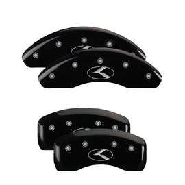 MGP 4 Caliper Covers Engraved Front & Rear MGP Yellow Finish Black Char 2017 Honda Civic