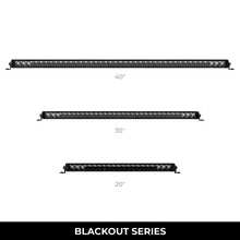Load image into Gallery viewer, Go Rhino Xplor Blackout Series Sgl Row LED Light Bar (Side/Track Mount) 39.5in. - Blk