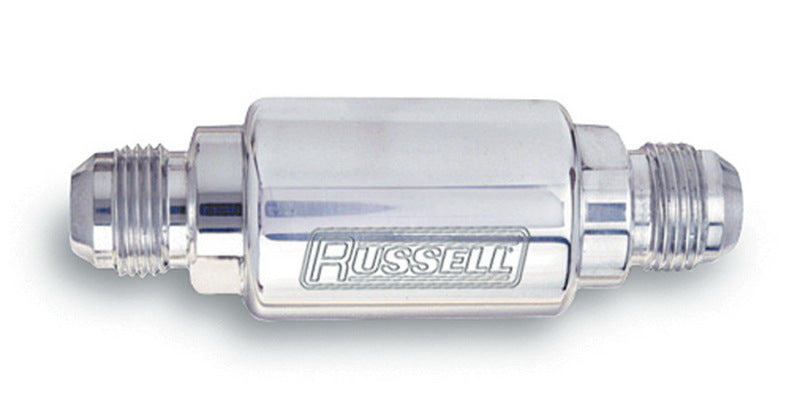 Russell Performance Polished Alum. (3-1/4in Length 1-1/4in dia. -8 x 3/8in male NPT inlet/outlet)