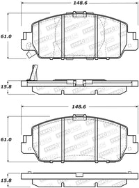 StopTech Street Performance 13-15 Honda Accord EX/EXL Front Brake Pads