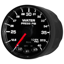 Load image into Gallery viewer, Autometer Spek-Pro - Nascar 2-1/16in Water Press 0- 40 psi Bfb