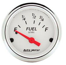 Load image into Gallery viewer, AutoMeter Gauge Fuel Level 2-1/16in. 73 Ohm(e) to 10 Ohm(f) Elec Arctic White