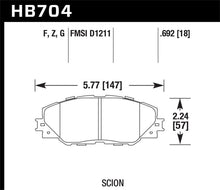 Load image into Gallery viewer, Hawk 09-10 Pontiac Vibe 2.4L / 11-12 Scion tC HPS Front Street Brake Pads