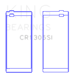 King 03-15 Dodge Cummins Diesel 5.9L L6 (Size 0.5) Cracked Rod Bearing (Must Order 6 for Set)