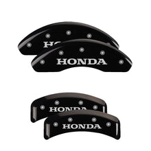 Load image into Gallery viewer, MGP 4 Caliper Covers Engraved Front &amp; Rear Vtech Black finish silver ch