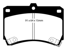 Load image into Gallery viewer, EBC 94-97 Ford Aspire 1.3 manual Yellowstuff Front Brake Pads