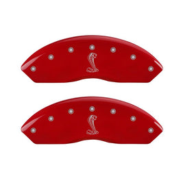 MGP 4 Caliper Covers Engraved Front & Rear Tiffany Snake Red finish silver ch