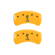 Load image into Gallery viewer, MGP Rear set 2 Caliper Covers Engraved Rear Tiffany Snake Yellow finish black ch