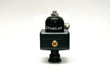 Load image into Gallery viewer, Fuelab 575 Carb Adjustable Mini FPR Blocking 4-12 PSI (1) -6AN In (2) -6AN Out - Black