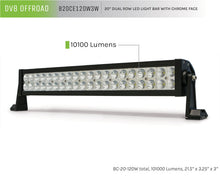 Load image into Gallery viewer, DV8 Offroad Chrome Series 20in Light Bar 120W Flood/Spot 3W LED