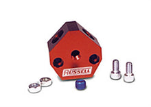 Load image into Gallery viewer, Russell Performance Billet Aluminum Y-Block w/ 3/8in inlet &amp; outlet