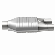 Load image into Gallery viewer, MagnaFlow Universal Catalytic Converter 2inch Inlet/2.5inch Outlet Dual/Single Oval Shape