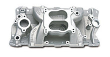 Load image into Gallery viewer, Edelbrock SBC Perf Air Gap Manifold Polished